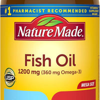 Nature Made Fish Oil Omega 3 Supplements, 1200 mg Softgels, 230 Softgels