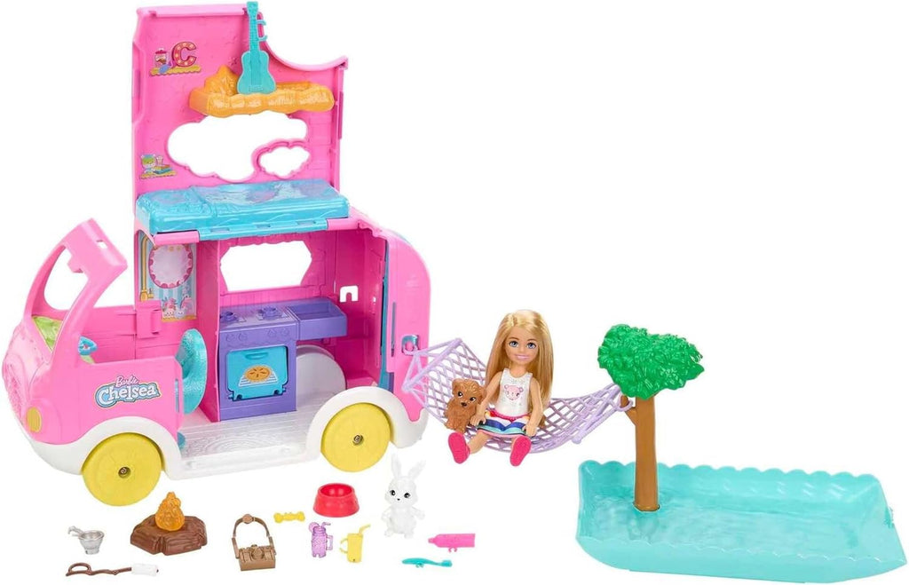 Barbie Camper, Chelsea 2-in-1 Playset and Accessories