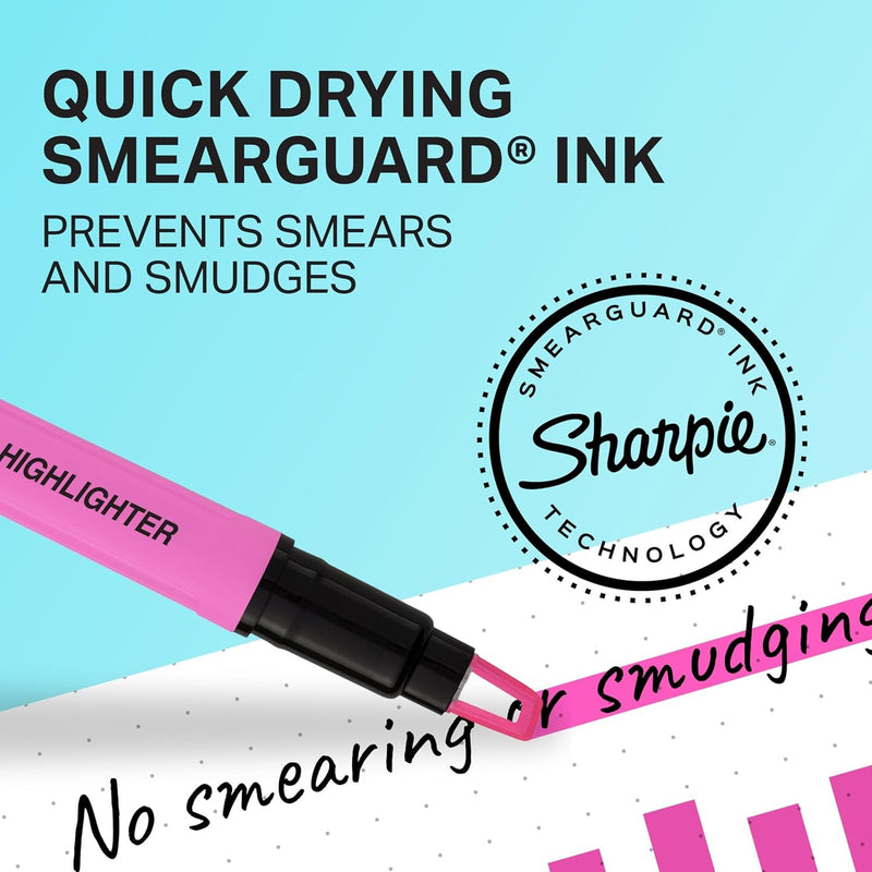 Sharpie Clear View Highlighter Sticks, Chisel Tip Highlighter Market Set
