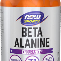 NOW Foods Sports Nutrition, Beta-Alanine 750 mg, Delays Muscle Fatigue*, Endurance*, 120 Veg Capsules - 120 Count (Pack of 1)