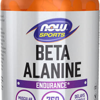 NOW Foods Sports Nutrition, Beta-Alanine 750 mg, Delays Muscle Fatigue*, Endurance*, 120 Veg Capsules - 120 Count (Pack of 2)