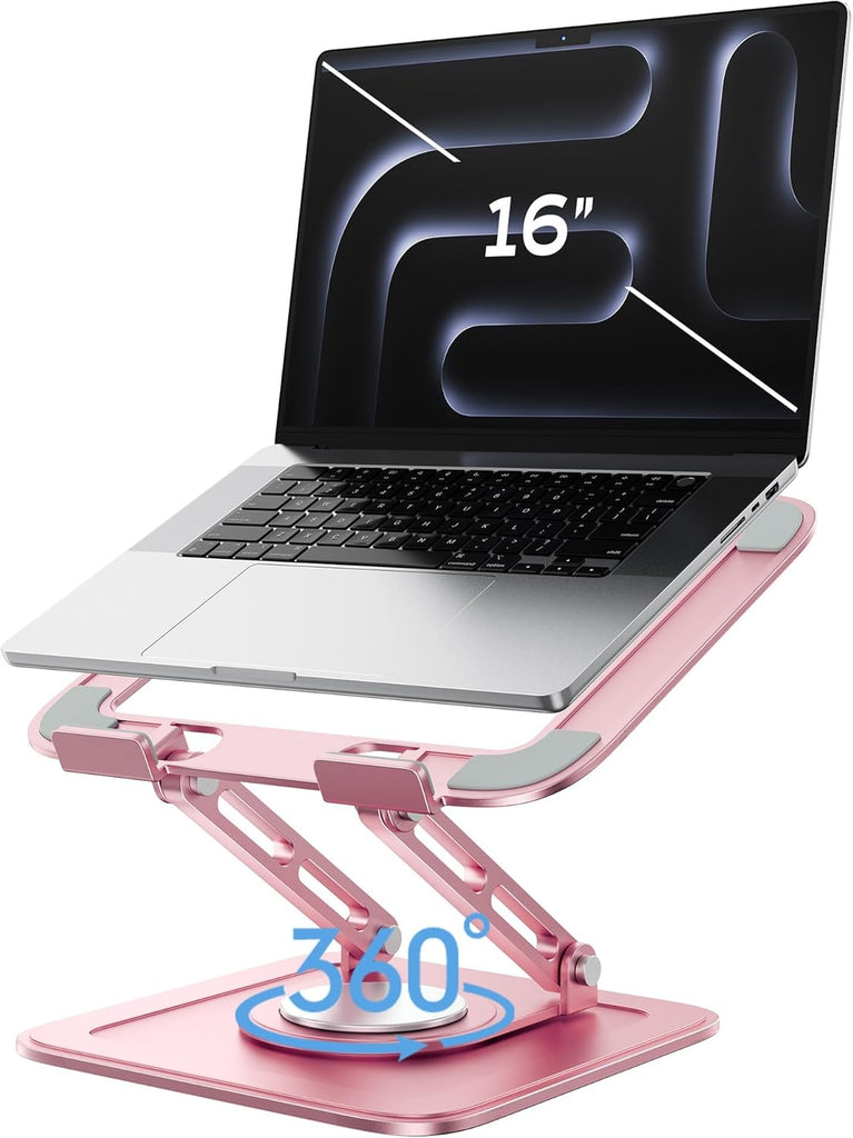 LOXP Adjustable Laptop Stand, Computer Stand with 360 Rotating Base