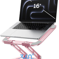 LOXP Adjustable Laptop Stand, Computer Stand with 360 Rotating Base