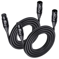 Cable Matters 2-Pack Premium XLR to XLR Cable, Microphone Cable, M-F, 15ft