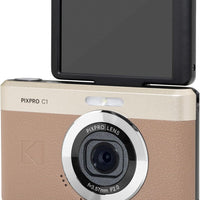 KODAK PIXPRO C1 13MP Compact Digital Camera, 26mm Fixed Lens, Brown
