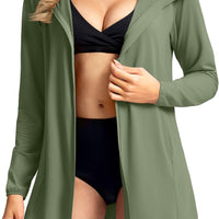 SANTINY Women's UPF50+ Swim Cover Up Sun Protection Hoodie Long UV Jacket SPF Lightweight Swimsuit Beach Cover Ups for W