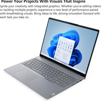 Lenovo ThinkBook 16 Gen 8 Business Laptop, 16" WUXGA IPS Display, Intel Core Ultra 7 255H, 32GB DDR5 RAM, 1TB PCIe SSD, Fingerprint Reader, Copilot AI PC Office 365 for Web, Arctic Grey Windows 11 Pro