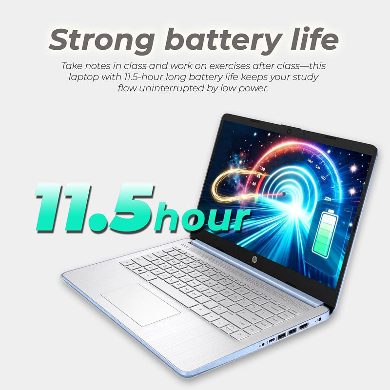 HP 14 inch Laptop Computer, 2026-2027 Edition, Intel N150 Processor, 4GB DDR5 RAM, 128GB SSD, 1TB Cloud Storage, Windows 11 with Microsoft 365