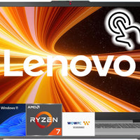 Lenovo Slim 3 Touchscreen Business Laptop, Ryzen 7 5825U Processor (Beats i7-1355U), 15.6" FHD LED Display, 16GB RAM, 1TB PCIe SSD, SD Card Reader, WiFi 6, Windows 11 Pro, WOWPC Recovery USB
