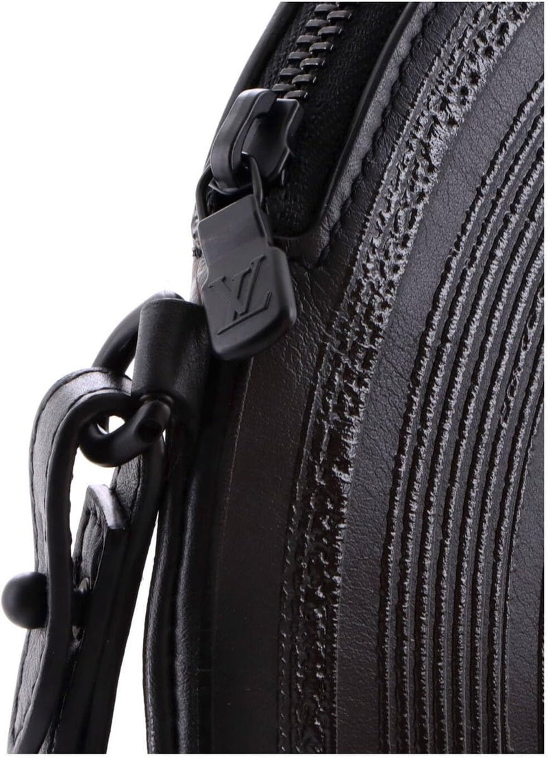 Louis Vuitton Estuche de mano para discos de vinilo de segunda mano, color negro