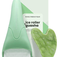 ROSELYNBOUTIQUE Gua Sha Facial Tools & Ice Roller for Face (Green)