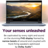 Lenovo 15.6" FHD Business Laptop, Intel Processor, 8GB DDR5, 128GB Storage