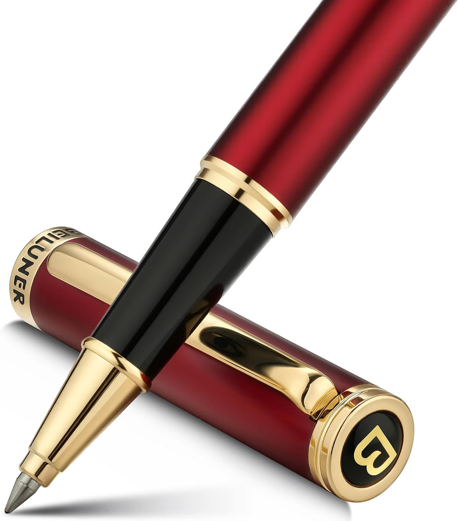 BEILUNER Luxury Rollerball Pen,24K Gold Trim,Noble and Elegant Designs,Schneider Ink Refill, Best Roller Ball Pen Gift S