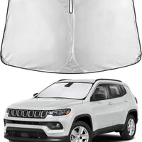 EcoNour Windshield Sunshade Compatible for Jeep Compass 2017-2023 2024 2025
