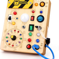 Grarain Busy Board for Toddlers - Montessori Educational Toy for 1-3 Year Old Boys & Girls | Travel-Friendly Sensory Lea