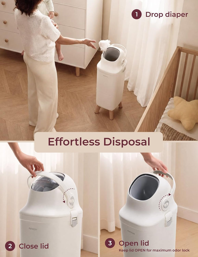 Momcozy Cubo para Pañales con Control de Olores