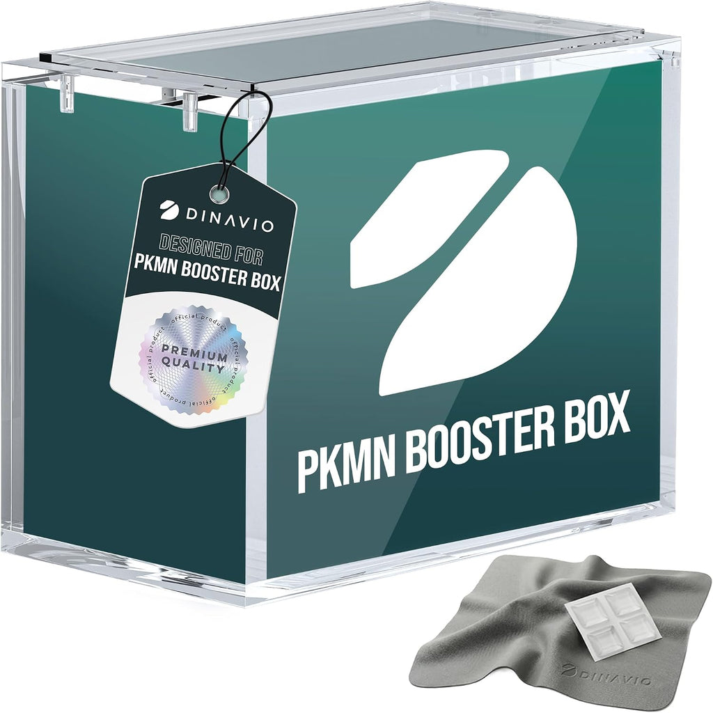 Dinavio Crafthouse PKMN Booster Box Case Acrylic Display Stackable - 8mm + 5mm Ultra Thick Acrylic with N52 Strong Magne