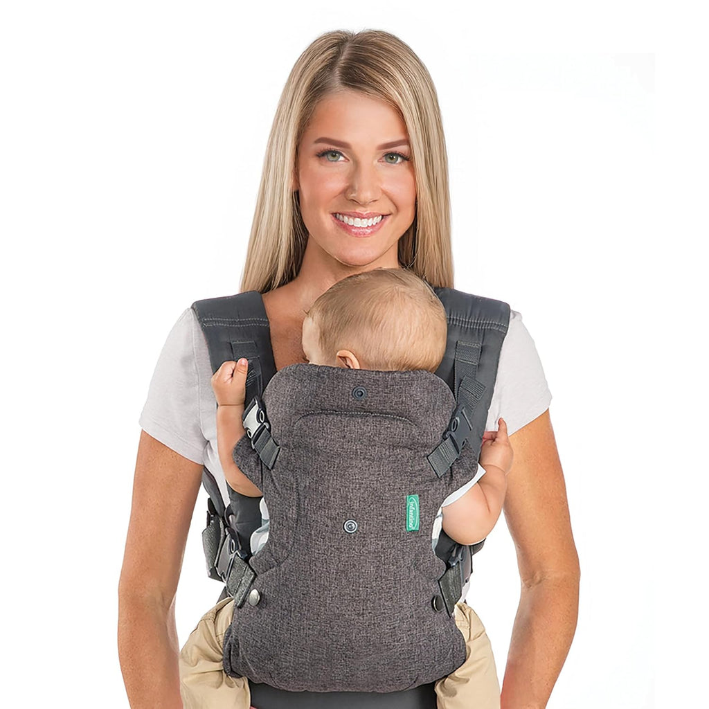 Infantino Flip 4 en 1 Portabebés Ergonómico Convertible Gris