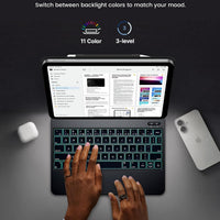 Funda con Teclado typecase Edge para iPad 11" (A16) / 10.ª Gen - Negro