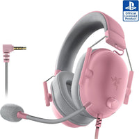 Razer BlackShark V2 X Wired PlayStation Gaming Headset, Pink | 50mm Drivers, Cardioid Mic, Lightweight, Comfortable Noise Isolating Earcups, For PS5, Xbox Series X, PC, Switch, 3.5 mm Jack