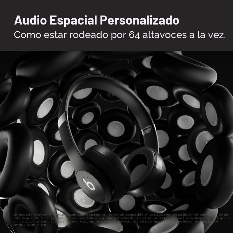 Beats Solo 4 - Negro mate — Audífonos inalámbricos Bluetooth on-ear, hasta 50h