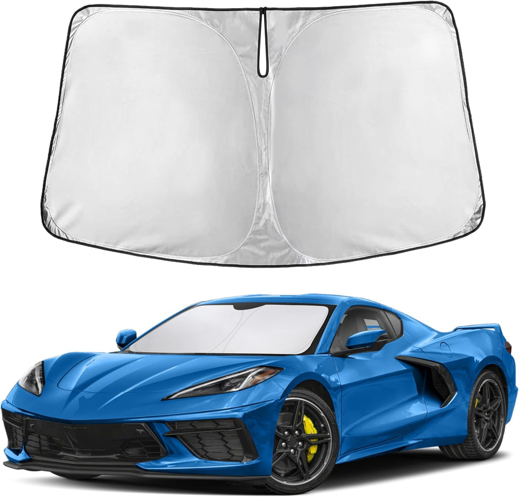 EcoNour Windshield Sunshade Compatible for Chevrolet Corvette C8 2020-2026
