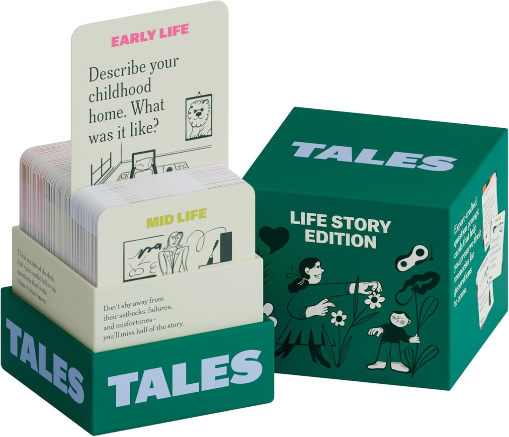 TALES 150 Conversation Cards, Life Story Edition, Preserve Family Memories