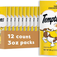 Temptations Classic Crunchy and Soft Cat Treats, Tasty Chicken, 3 oz, 12pk