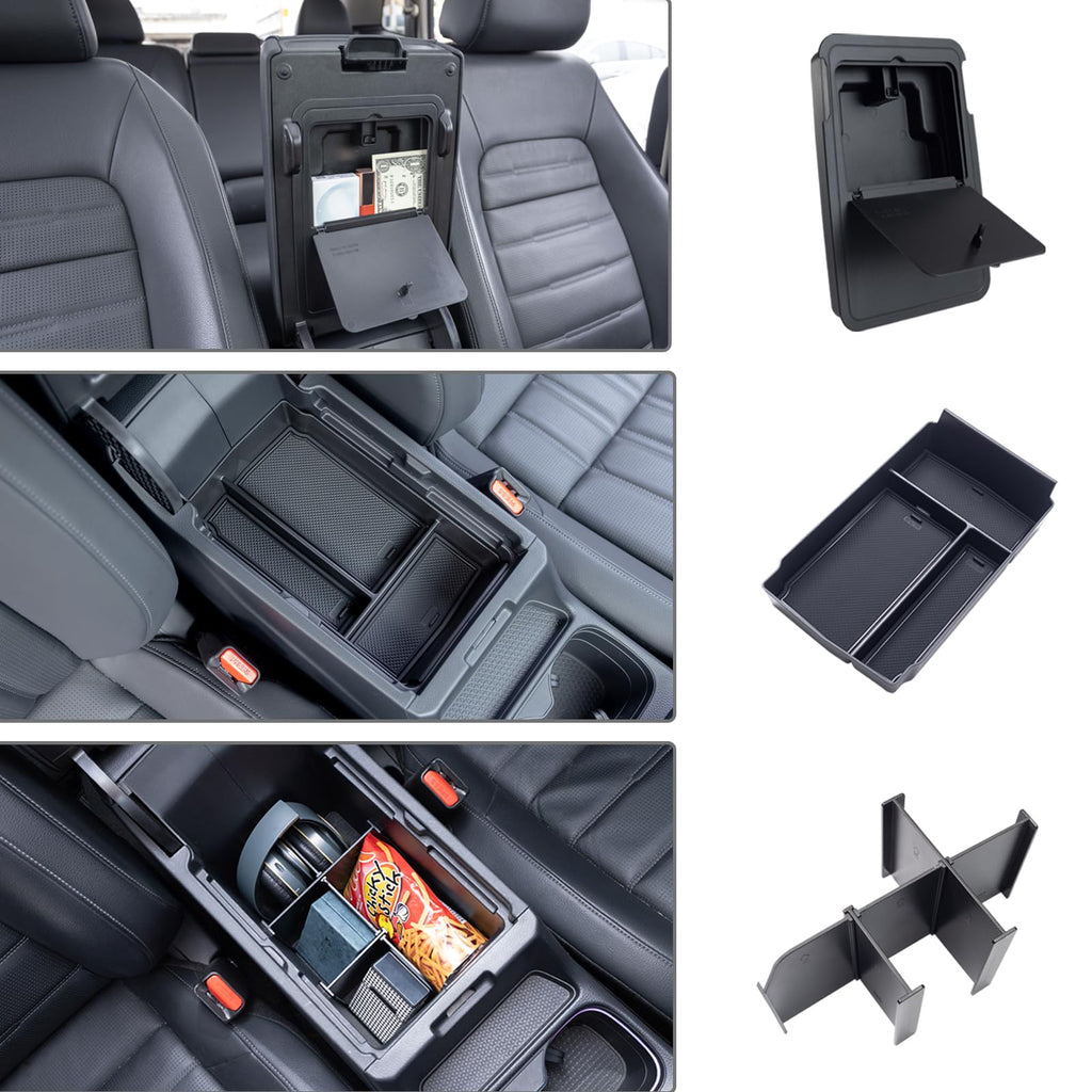 3PCS Center Console Organizer Set for 2023-2026 Honda CR-V & CR-V Hybrid