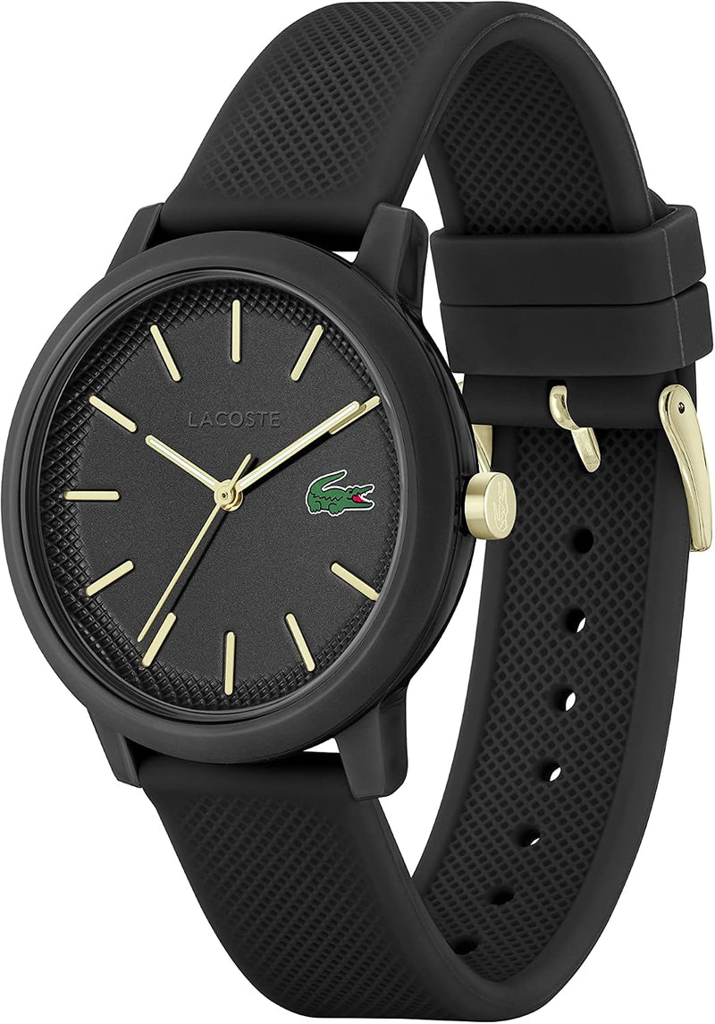 Reloj Lacoste 12.12 Cronógrafo - Correa de Silicona 42mm (Negro)