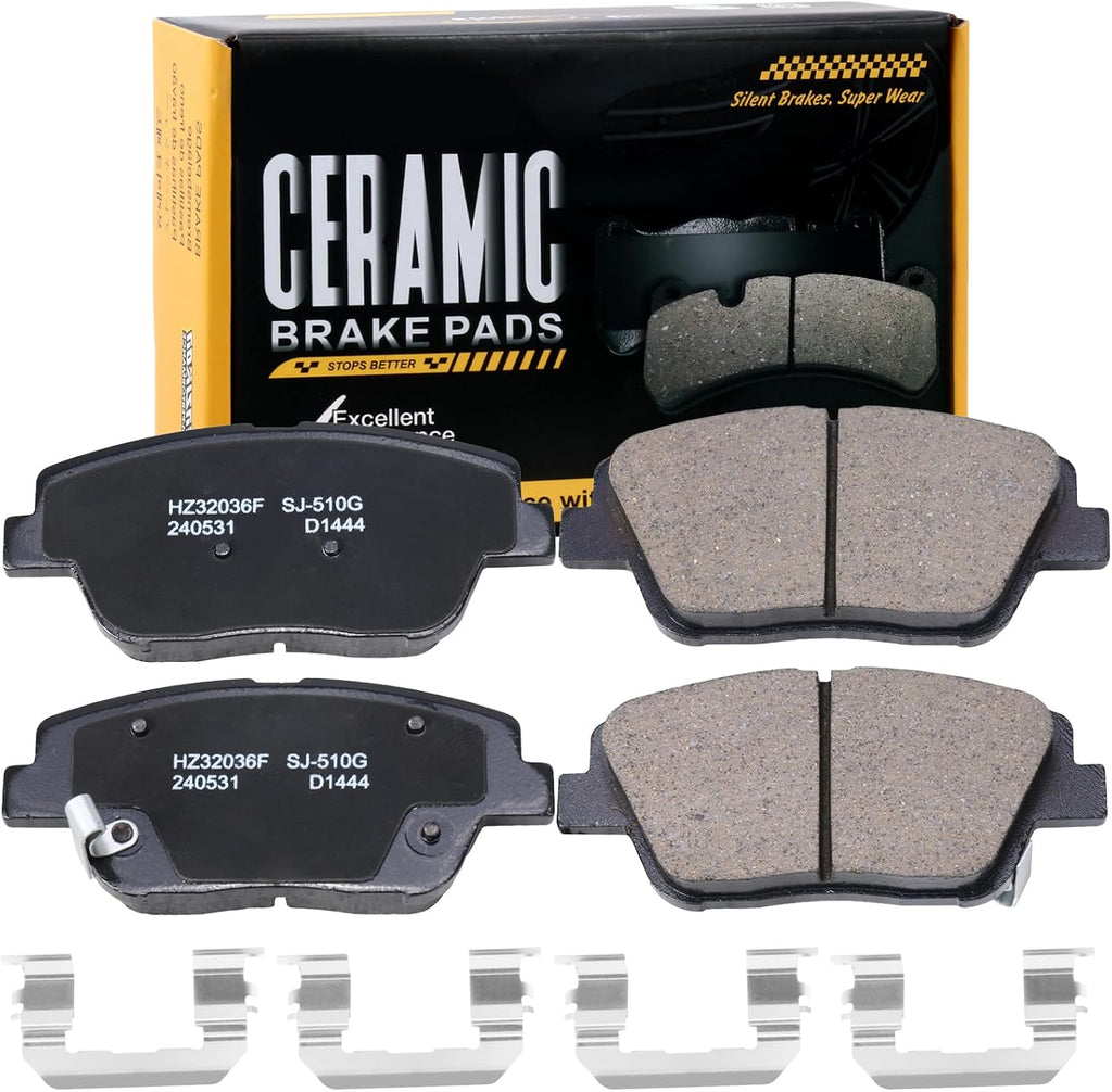 HECHENQICHE D1444 Front Ceramic Brake Pads Kit Fit For Hyundai Sonata 2011-2015, For Kia Optima 2011-2016