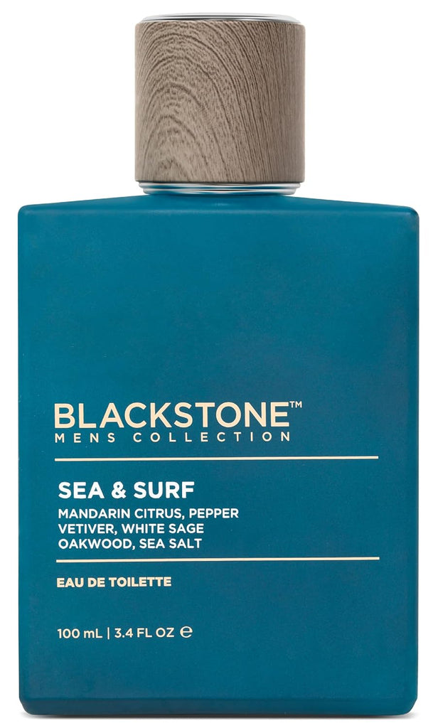 Blackstone Mens Collection Eau de Toilette – Sea & Surf | Men’s Fragrance, Fresh & Long-Lasting Cologne with Mandarin, S