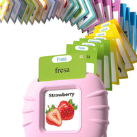 Airbition Bilingual Talking Flash Cards, 510 Words Spanish and English Pink