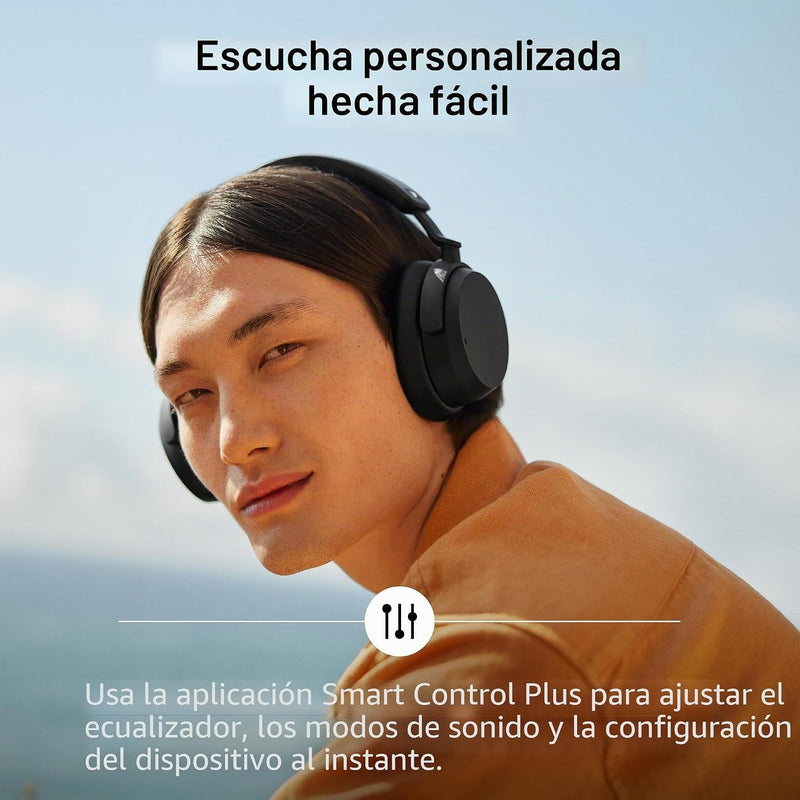 Sennheiser ACCENTUM Wireless Bluetooth Headphones – Hybrid ANC Noise Cancelling, 50‑Hour Battery, Lightweight Over‑Ear Design, Clear Calls, Travel & Work Headset, White