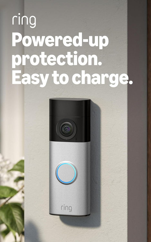 Ring Battery Doorbell 2K Plus (newest model), Retinal 2K with wide-angle video, up to 6x Enhanced Zoom, Night Vision, and Quick Release Battery Pack, Nickel Silver