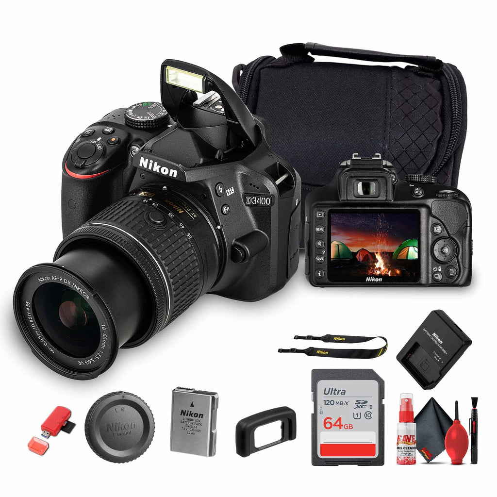 Nikon D3400 DSLR Camera with 18-55mm Lens & Creator Bundle