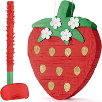 Wernnsai Red Strawberry Piñata For Kids - Strawberry Baby Shower Piñata