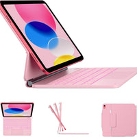 Funda con Teclado typecase Edge para iPad 11" (A16) / 10.ª Gen - Rosa Claro