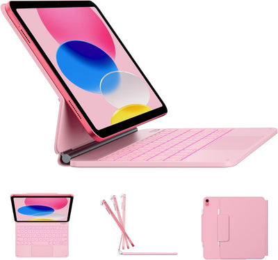Funda con Teclado typecase Edge para iPad 11" (A16) / 10.ª Gen - Rosa Claro
