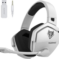 NUBWO Wireless Gaming Headset with Mic for Ps5 Ps4 PC, Zero Interference, 100-Hour Battery All-Day Play, 23ms Sync for