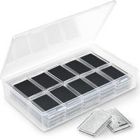 1 oz Silver Bar Case Holder, 40Pcs Individual Clear Rectangle Capsules with 1 Pack Acrylic Storage Box Container for 1 O