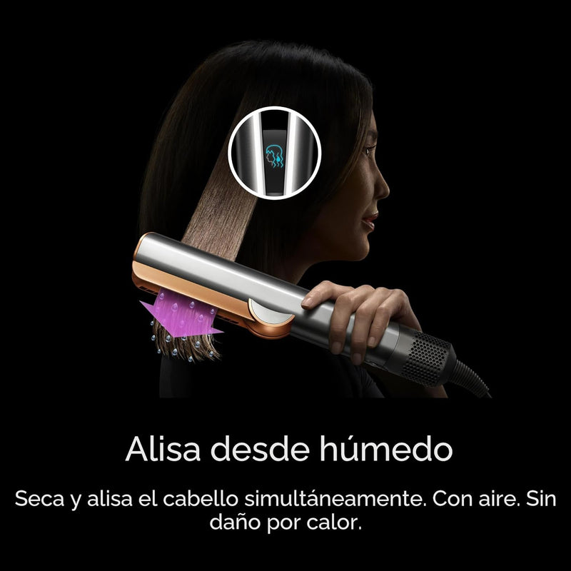 Dyson Airstrait - Plancha Secador de Pelo con Aire, Sin Placas Calientes