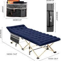 Cama plegable de camping ARAER, 450 libras (carga máxima)