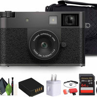 FUJIFILM X Half Compact Point & Shoot Camera (Charcoal Silver) Bundle