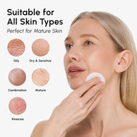 MAREE Almohadillas de ácido glicólico - Discos tonificantes para la limpieza facial - Disco exfoliante con aceite de árbol de té, ácido salicílico y vitaminas E, B3, B5 - Aparato para aclarar el acné