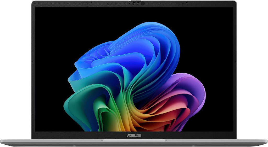 ASUS Vivobook 14 Laptop, 14” WUXGA 60Hz Display, Qualcomm Snapdragon X, Qualcomm Adreno GPU, 16GB RAM, 512GB SSD, Windows 11, Cool Silver, X1407QA-BS56