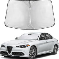 EcoNour Windshield Sunshade Compatible for Alfa Romeo Giulia 2016-2024 2025 2026, Sun Visor for Front Windshield & Windo