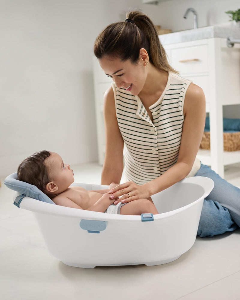 Skip Hop Wave 4 en 1 Grow with Baby Bañera para Bebé con Hamaca y Respaldo