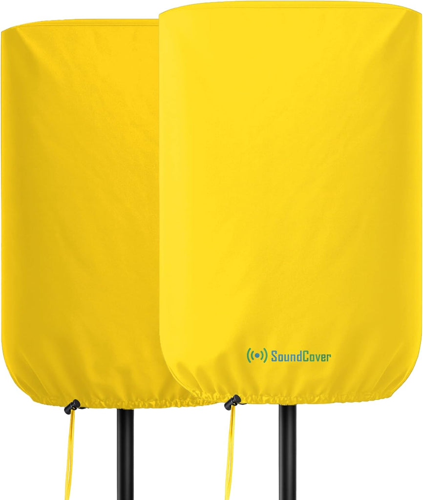 SoundCover Professional Grade 600D Protective Cover for Stand Mounted 10" PA/DJ Powered Speaker - Yellow - Includes a 42