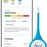 Kinsa Smart,Fever, Digital Medical Baby, Kid and Adult Termometro - Accurate, Fast, FDA Cleared Thermometer for Oral, Ar